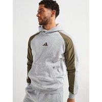 Adidas Sportswear Mens Seasonal Essentials Colourblock Hoodie - Grey
