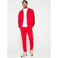 Adidas Sportswear Mens Sportswear Basic 3-Stripe Tricot Tracksuit - Red