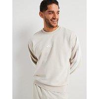 Adidas Sportswear Mens Essentials 3-Stripe French Terry Sweatshirt - Grey