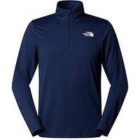 The North Face Men'S 24/7 Zip Long Sleeve Tee - Navy