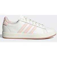 Adidas Sportswear Womens Grand Court 20 Trainers - Core White/Wonder Quartz/Linen