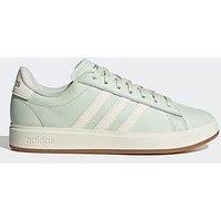 Adidas Sportswear Womens Grand Court 2.0 Trainers - Linen Green/Off White/Silver Metallic
