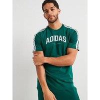 Adidas Sportswear Men'S Codes Collegiate Linear Graphic Tee - Collegiate Green