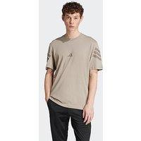 Adidas Sportswear Mens Future Icons 3-Stripe T-Shirt - Beige
