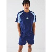 Adidas Sportswear Mens Seasonal Essentials Colourblock T-Shirt - Blue