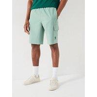 Adidas Originals Men'S Trefoil Essentials Woven Shorts - Silver Green