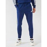 Adidas Sportswear Mens Essentials 3-Stripe Fleece Joggers - Blue