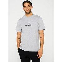 Adidas Sportswear Mens Essentials Linear Single Jersey T-Shirt - Grey