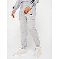 Adidas Sportswear Mens Essentials Feelcozy Fleece Cargo Joggers - Grey