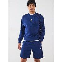 Adidas Sportswear Mens Essentials Feelcozy Fleece Sweatshirt - Blue