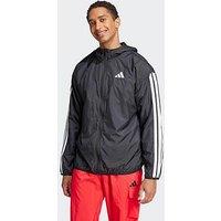 Adidas Sportswear Mens Essentials 3-Stripe Windbreaker - B - Black/White