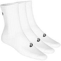 Asics Unisex Running 3 Pack Crew Socks - White