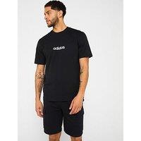 Adidas Sportswear Men'S Essentials Linear Single Tee - Black