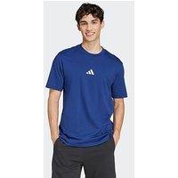 Adidas Sportswear Men'S Essentials Small Logo Single Jersey Tee - Dark Blue/White