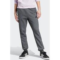 Adidas Sportswear Mens Essentials 3-Stripe Fleece Joggers - Dark Grey Heather/Black
