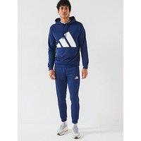 Adidas Sportswear Mens Sportswear French Terry Hooded Tracksuit - Blue