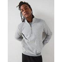 Adidas Originals Mens Trefoil Essentials 1/2 Zip - Grey