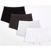 River Island 4 Pack Plain Waistband Trunks - Mix Marl