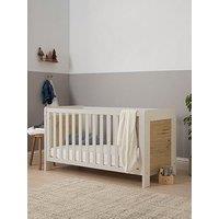 Tutti Bambini Alba Cot Bed - White Sand / Distressed Oak