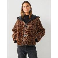 Mango Reversible Leopard Jacket - Black