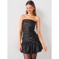 Mango Puff Ball Hem Dress - Black