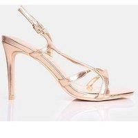 Public Desire Raja Strappy Heels - Rose Gold
