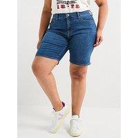 Levi'S Plus Shaping Bermuda Shorts (Plus Size) - Clever Girl - Blue