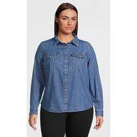 Levi'S Plus Essential Western Shirt (Plus Size) - Going Steady 5 - Blue