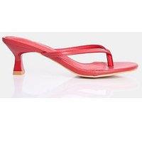 Public Desire Evermore Heeled Toe Thong Sandal - Red
