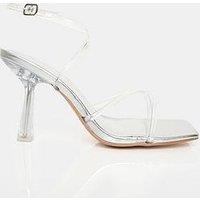 Public Desire Bree Perspex Barely There Sandal - Silver