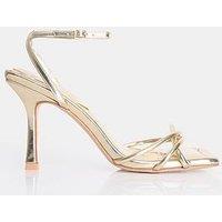 Public Desire Fizzy Padded Insole Strappy Sandal - Gold
