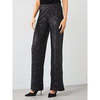 Mango Sequin Trousers - Black