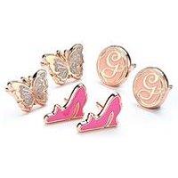 Wicked Glinda Butterfly, G And Shoe Stud Earring Set