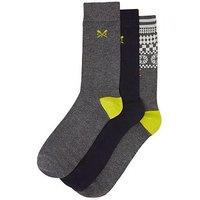 Crew Clothing 3 Pack Bamboo Socks - Grey