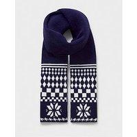 Crew Clothing Fairisle Scarf - Navy