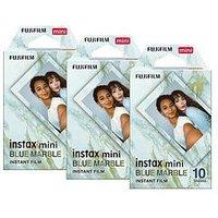 Fujifilm Instax Instax Mini Instant Photo Film - Blue Marble, 30 Shot Pack