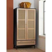 Birlea Croxley 2 Door 1 Drawer Rattan Wardrobe
