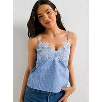 V By Very Stripe Cami - Blue