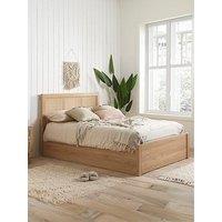 Birlea Croxley Rattan Bed - Oak - Double
