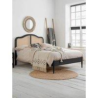 Birlea Leonie Rattan Bed Frame - Black - Super King