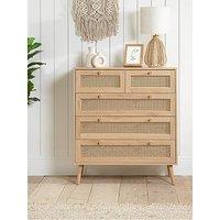 Birlea Croxley 5 Drawer Rattan Chest