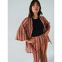 V By Very Curve Crochet Kimono Co-Ord - Multi