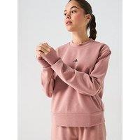 Adidas Womens Training D4T Knit Crew Jumper - Brown