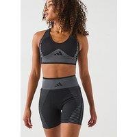 Adidas Womens Training Knit Low Support Sports Bra - Black
