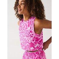 Adidas Womens Train Essentials Printed Tank - Bliss Lilac