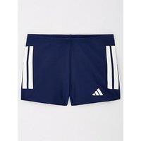 Adidas Junior Boys 3 Stripe Boxer Swim Shorts - Navy