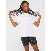 Adidas Junior Girls Training Logo T-Shirt - White
