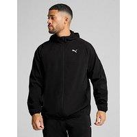 Puma Mens Training Tech Woven Full Zip Jacket - Black