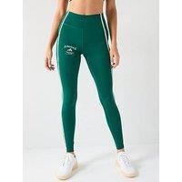 Adidas Womens Training Optime Legacy Tights - Collegiate Green/Chalk White
