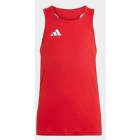 Adidas Junior Unisex Running Team Vest - Red
